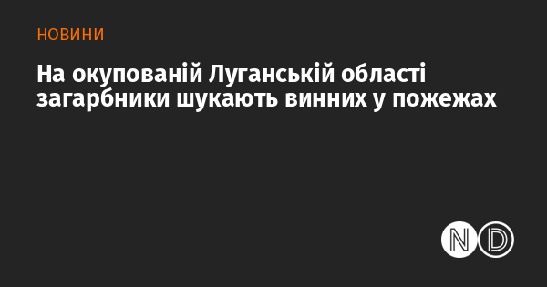 У захопленій Луганській області загарбники намагаються знайти винних у виникненні пожеж.