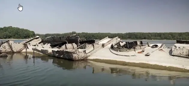 На водах Дунаю, що протікають через Сербію та Угорщину, з'явилися залишки нацистських суден, що датуються періодом Другої світової війни.